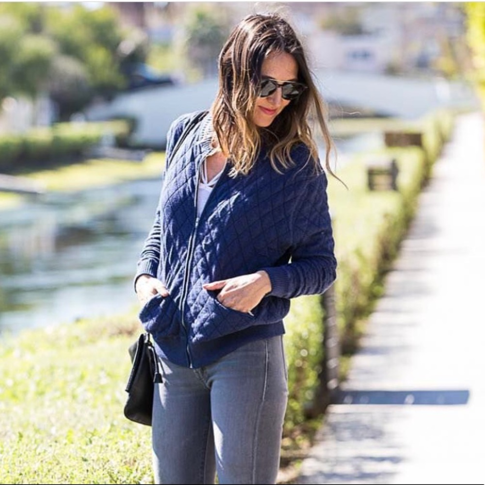 Margaret O’Leary soft quilted bomber jacket